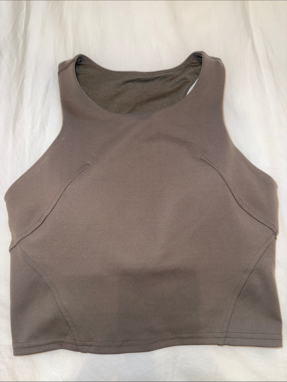 Lululemon Olive Wunder Train Racerback Tank Size 4 Everlux B/C Cups Bra - Picture 4 of 8